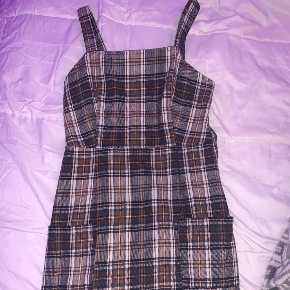 plaid corduroy dress